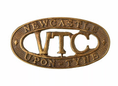 Newcastle VTC Upon Tyne Shoulder Title Brass Metal