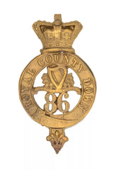 86th Royal County Down Regiment Glengarry Badge Brass Metal