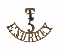 T 5 E.Surrey Shoulder Title Brass Metal