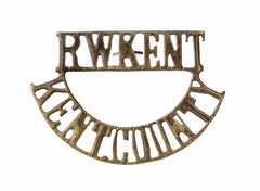 R.W.Kent Kent County Shoulder Title Brass Metal