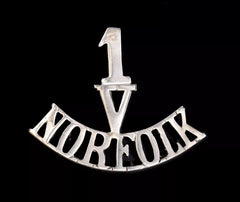 1.V Norfolk Shoulder Title White Metal