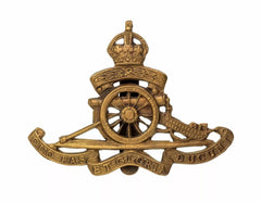 Royal Artillery Territorial Force Cap Badge Brass Metal