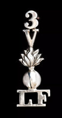 3.Volunteers Lancashire Fusiliers Shoulder Title White Metal