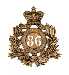 86th Royal Irish Rifles 2nd Battalion Regiment Last Shako Plate Brass Metal