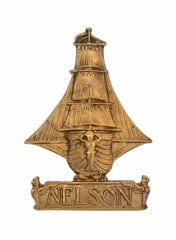 Nelson Battalion Naval Division Cap Badge Brass Metal