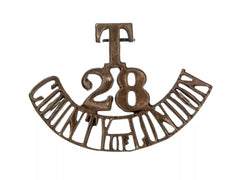 T.28 County of London Shoulder Title Brass Metal