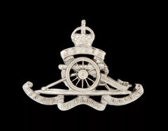 Royal Artillery Ubique Cap Badge Hallmarked Silver