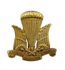 Canadian Parachute Corps Cap Badge Brass Metal