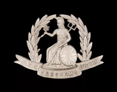 O.T.C Gresham's School Cap Badge Hallmarked Silver