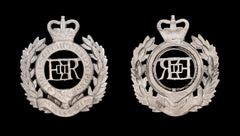 Queens Crown Royal Engineers Cap Badge Hallmarked Silver