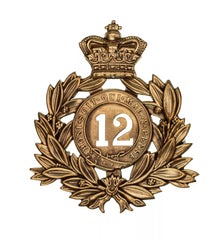 12th Suffolk Regiment Last Shako Plate Brass Metal