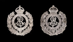 Royal Engineers Edward VII Cap Badge Hallmarked Silver
