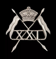 21st Lancers 1898-1899 Cap Badge Hallmarked Silver