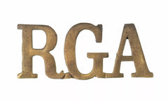 Royal Garrison Artillery Shoulder Title Brass Metal