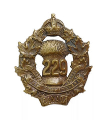 229th South Saskatchewan Canadian Cap Badge Brass Metal