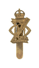 13/18th Royal Hussars Cap Badge Brass Metal