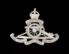 Royal Artillery Territorial Cap Badge Hallmarked Silver