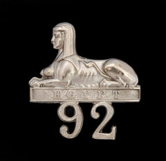 92nd Gordon Highlanders Forage Cap Badge Hallmarked Silver