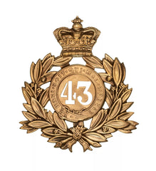 43rd Oxfordshire Light Infantry Regiment Last Shako Plate Brass Metal