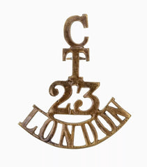 C.T.23 London Shoulder Title Brass Metal