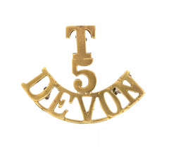 T.5 Devon Shoulder Title Brass Metal