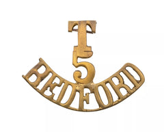 T.5 Bedford Shoulder Title Brass Metal