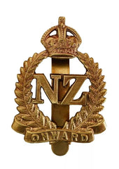 New Zealand Expeditionary Force Cap Badge Brass Metal