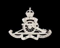 Royal Artillery Firth Cap Badge Hallmarked Silver