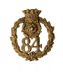 84th York And Lancashire Regiment Glengarry Badge Brass Metal
