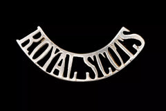 Royal Scots Shoulder Title White Metal