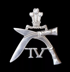 4th Prince of Wales Own Gurkha Rifles Cap Badge Hallmarked Silver