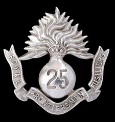 25th Royal Fusiliers Battalion Cap Badge Hallmarked Silver
