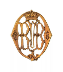 Queens Rifle Volunteers Cap Badge Brass Metal