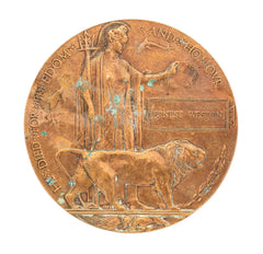 WW1 Memorial Plaque Ernest Weston Original