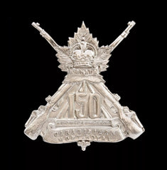 150th Canadian Carabiniers Mont Royal CEF Cap Badge Hallmarked Silver