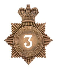 3rd The Buffs Regiment Quilted Shako Plate Brass Metal