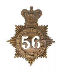 56th Essex 2nd Battalion Regiment Quilted Shako Plate Brass Metal