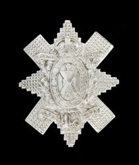 The Royal Highlanders Black Watch Cap Badge Hallmarked Silver K.C