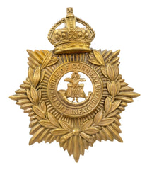 Helmet Plate & Duke of Cornwall Light Infantry Centre Brass Metal