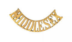 Middlesex Shoulder Title Brass Metal