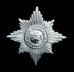 Royal Irish Guards Cap Badge Hallmarked Silver