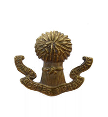 Lothians & Border Horse Yeomanry Cap Badge Brass Metal