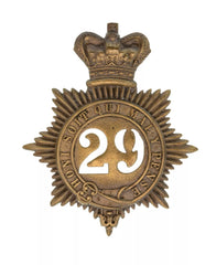 29th Worcestershire Regiment Quilted Shako Plate Brass Metal