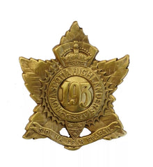 193rd Nova Scotia Highlanders Canadian Overseas Cap Badge