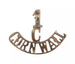 1.C Cornwall Shoulder Title Brass Metal