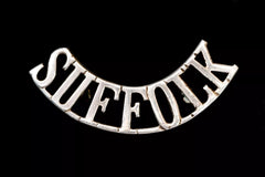 Suffolk Shoulder Title White Metal