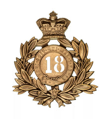 18th Royal Irish Regiment Last Shako Plate Brass Metal