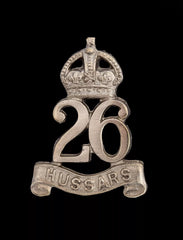 26th Hussars Cap Badge Hallmarked Silver