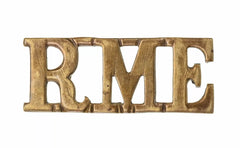 Royal Marine Engineers Shoulder Title Brass Metal