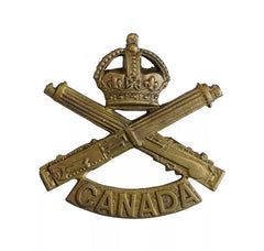 Machine Gun Canadian Badge Brass metal